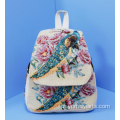 Mochila multifuncional em tecido jacquard tingido com fio boêmio